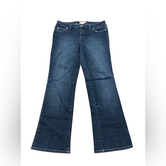 Michael Kors Bootcut Jeans Women's size 10 Dark Wash Blue Stretch Rhinestone - Picture 10 of 10